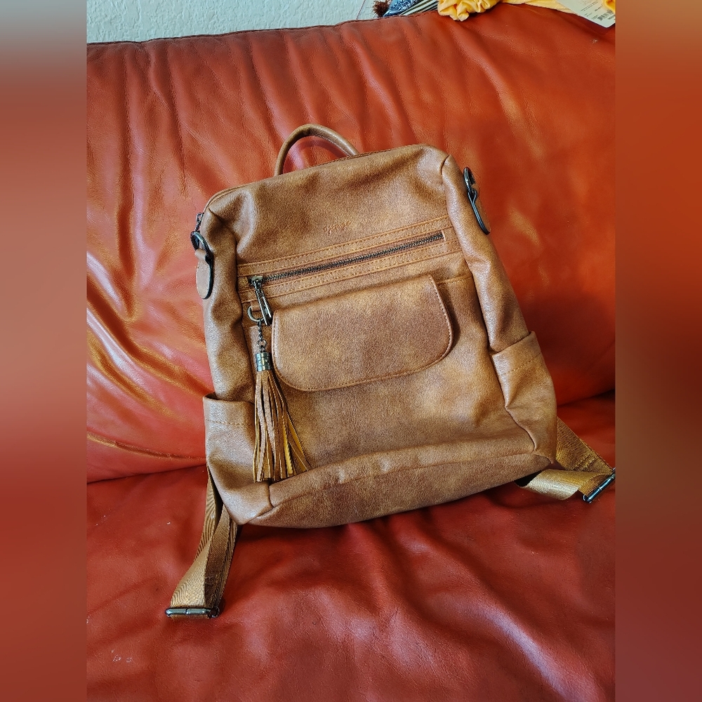 Brown Leather Baby Bag